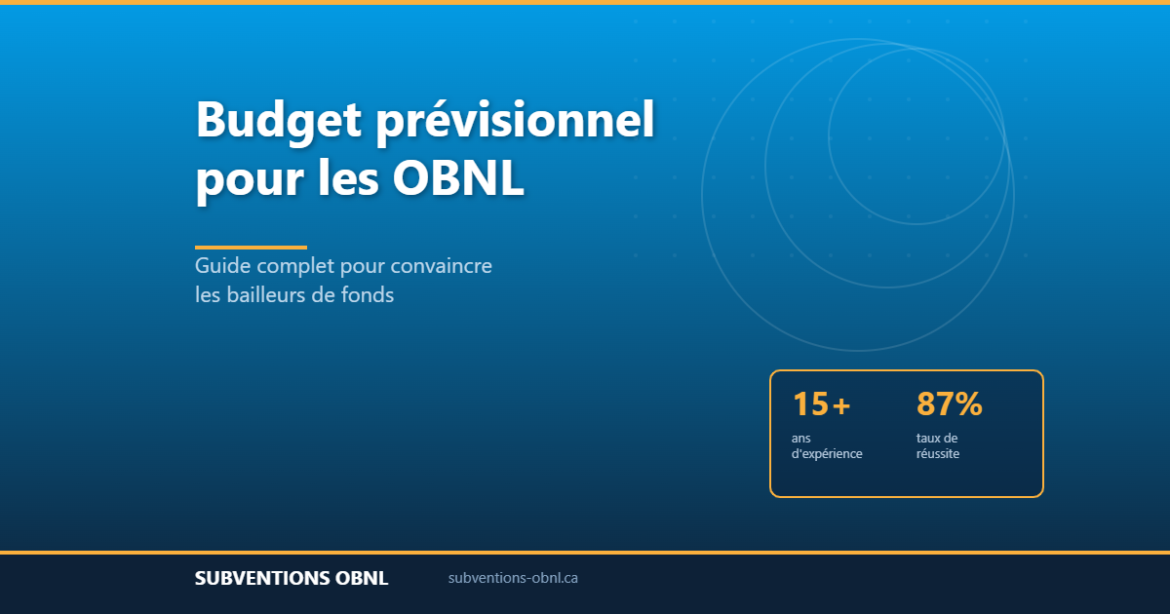 Guide complet du budget prévisionnel pour les OBNL au Québec — Subventions OBNL