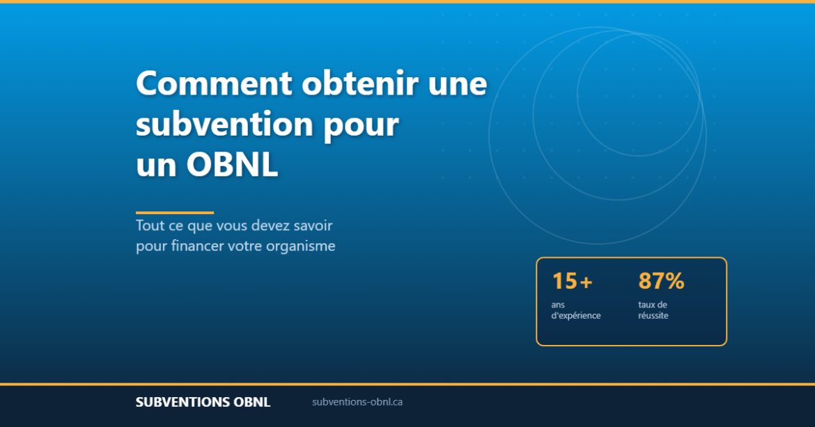 Tout savoir pour obtenir une subvention pour un OBNL au Québec