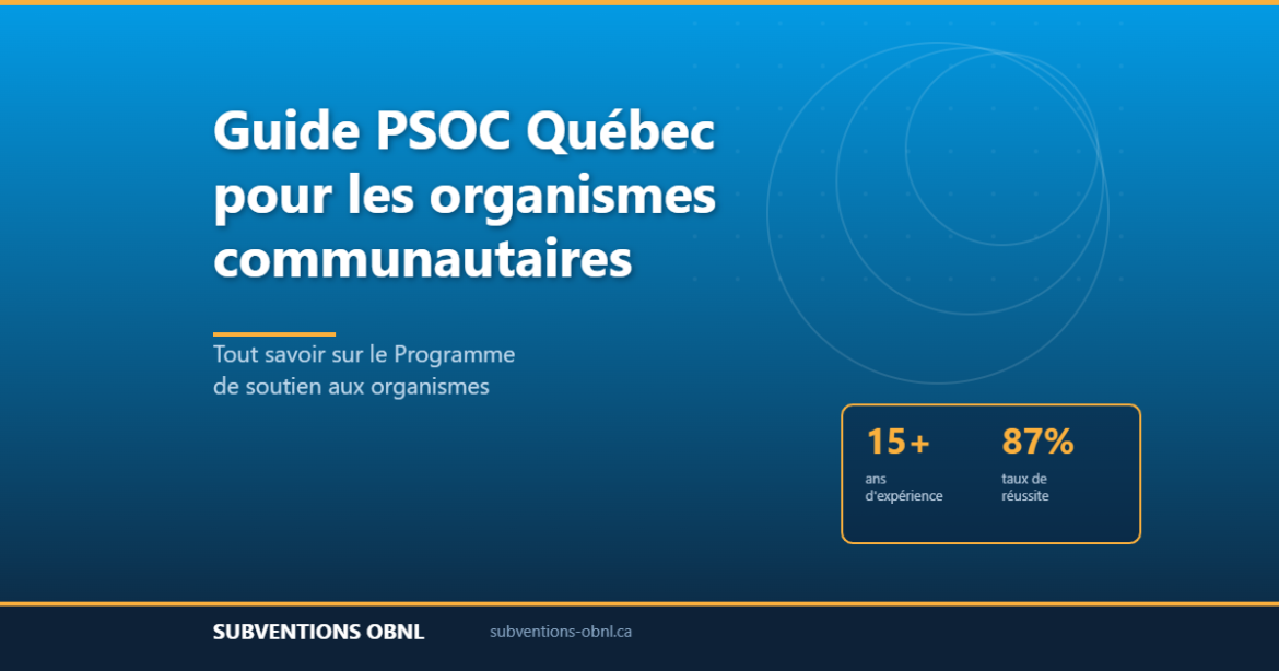 Guide complet du programme PSOC au Québec pour les organismes communautaires