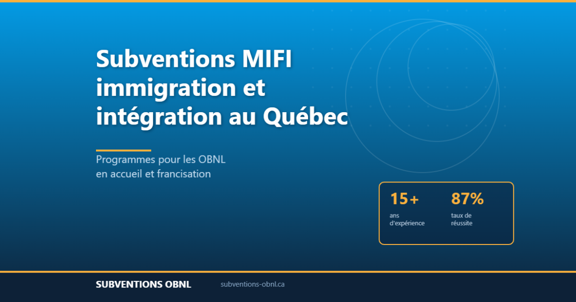 Subventions MIFI pour les OBNL en immigration et intégration au Québec